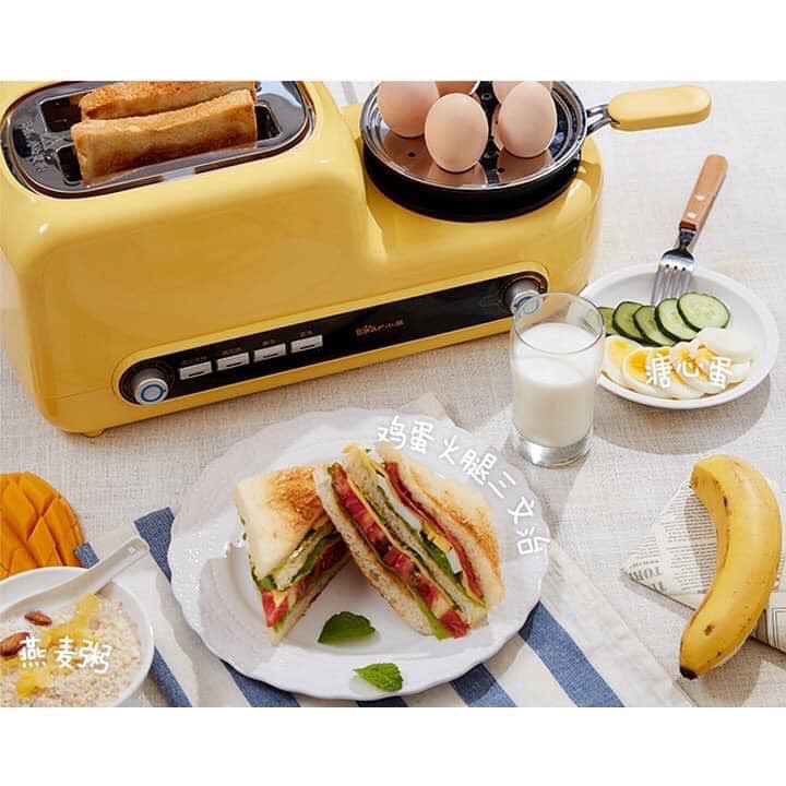 Bếp nướng bánh mì lò nướng bánh mini Bear máy làm sandwich đa năng hấp chiên tiện dụng cho bữa sáng ( có ảnh thật)