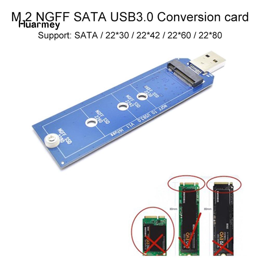 Bộ Chuyển Đổi Hu 2230 2242 2260 2280 M2 B Key Ngff Sata Ssd Sang Usb 3.0 Thẻ