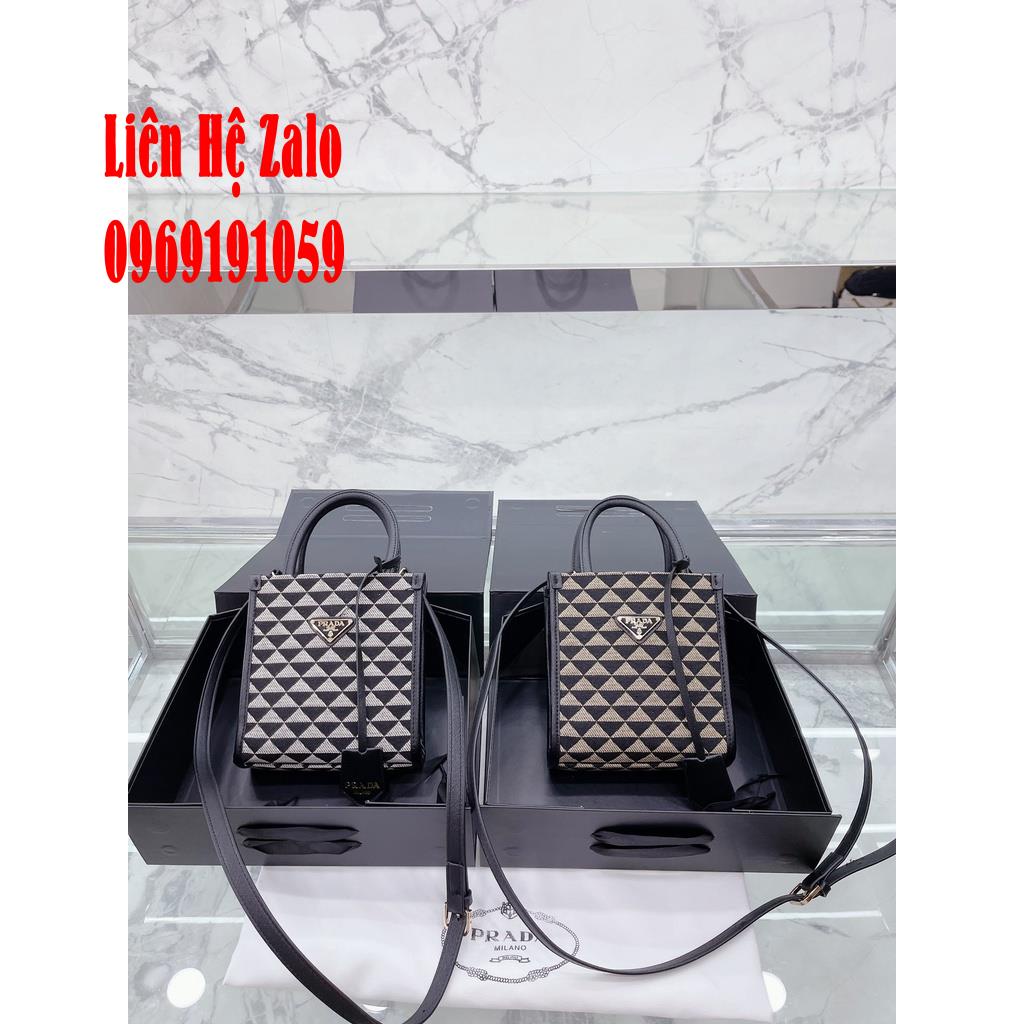 Prada Symbole Mini Tote bag handbag cổ điển da bò túi xách nữ Shopper Bags (Hàng Đặt Trước)