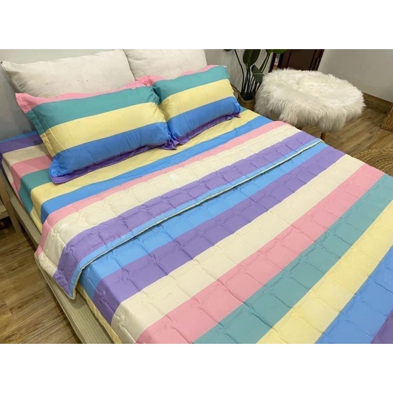 Bộ ga poly cotton cầu vòng hot hit