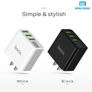 Củ Sạc Đa Năng Hoco C15 3 Cổng USB Chính Hãng