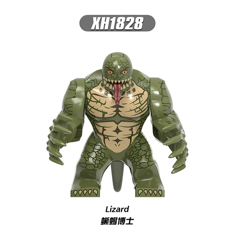 Đồ Chơi Lắp Ráp Mô Hình Siêu Anh Hùng Marvel Cho Bé Đồ Chơi Lego Lắp Ráp Thằn Lằn Hulk