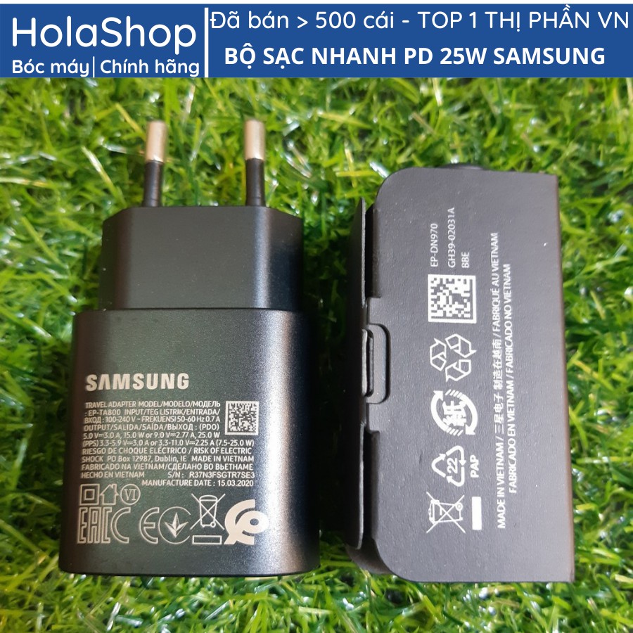 Bộ sạc nhanh PD 25w Samsung chính hãng Note 10, Note 20, A71, A70, A80, A90, S20, S20+, S20 Ultra, Note 10/10+