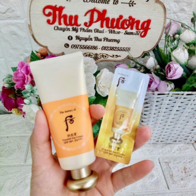 GÓI KEM CHỐNG NẮNG WHOO VÀNG JIN HAE YOON SUN CREAM 1ml