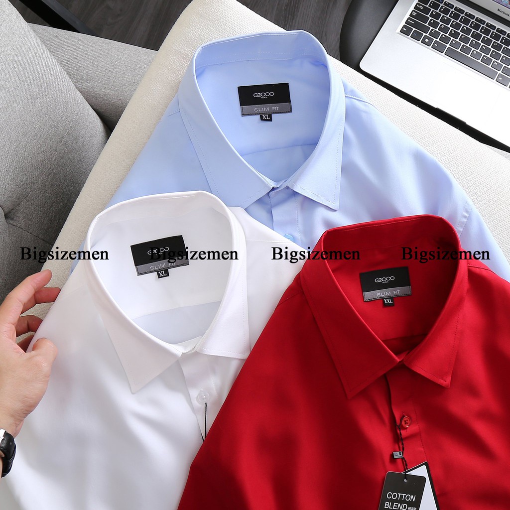 BIGSIZE - Áo sơ mi nam tay ngắn bigsize nhiều màu form 70-140kg
