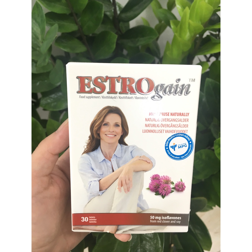 Estrogain – Hỗ trợ cân bằng nội tiết nữ, giảm khó chịu tiền mãn kinh, mãn kinh - hộp 30 viên - nhập khẩu Anh quốc