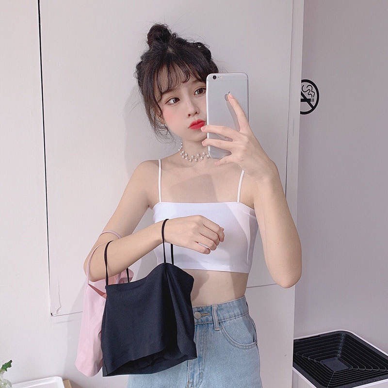 Áo Bra Đúc Su Trơn 2 Dây Có Mút Ngực Mát Mịn BRA267