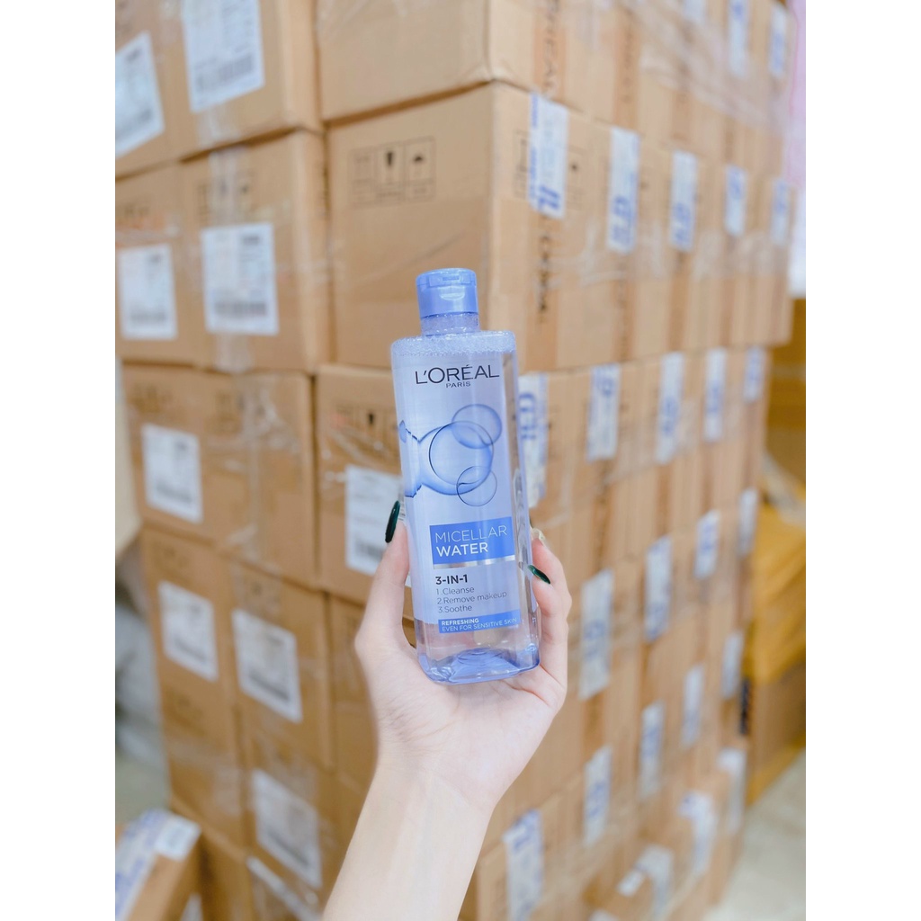 Nước Tẩy Trang Cho Mọi Loại Da L'Oreal Paris 3in1 Micellar Water 400ml