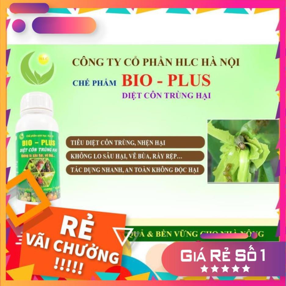 CHẾ PHẨM TRỪ SÂU SINH HỌC BIO PLUS HLC CHUYÊN DIỆT CÁC LOẠI SÂU VẼ BÙA, NHỆN ĐỎ, TRĨ, RẦY, RỆP,... CHO CÂY TRỒNG - 500ML