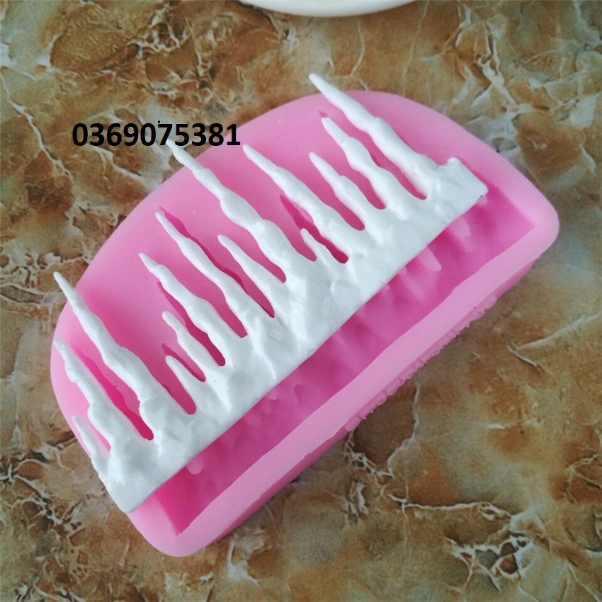 Khuôn silicon làm bánh 4d Khuôn ốp viền vỏ cây/ ốp tuyết viền bánh