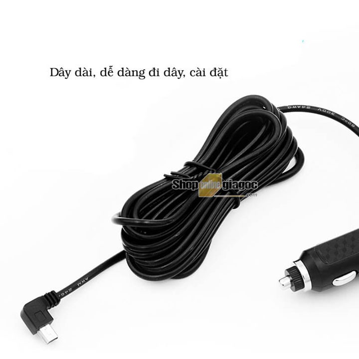 Dây Nguồn Camera Hành Trình Cắm Tẩu 5V 3A