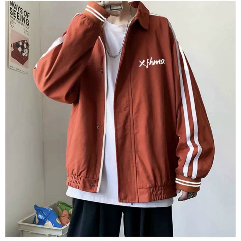 Áo Khoác Kaki Nam Cổ Cao PHối  Cổ Cao Chạy Viền Sọc Thêu Họa Tiết Tinh Tế Đẹp Phong Cách Soái Ca