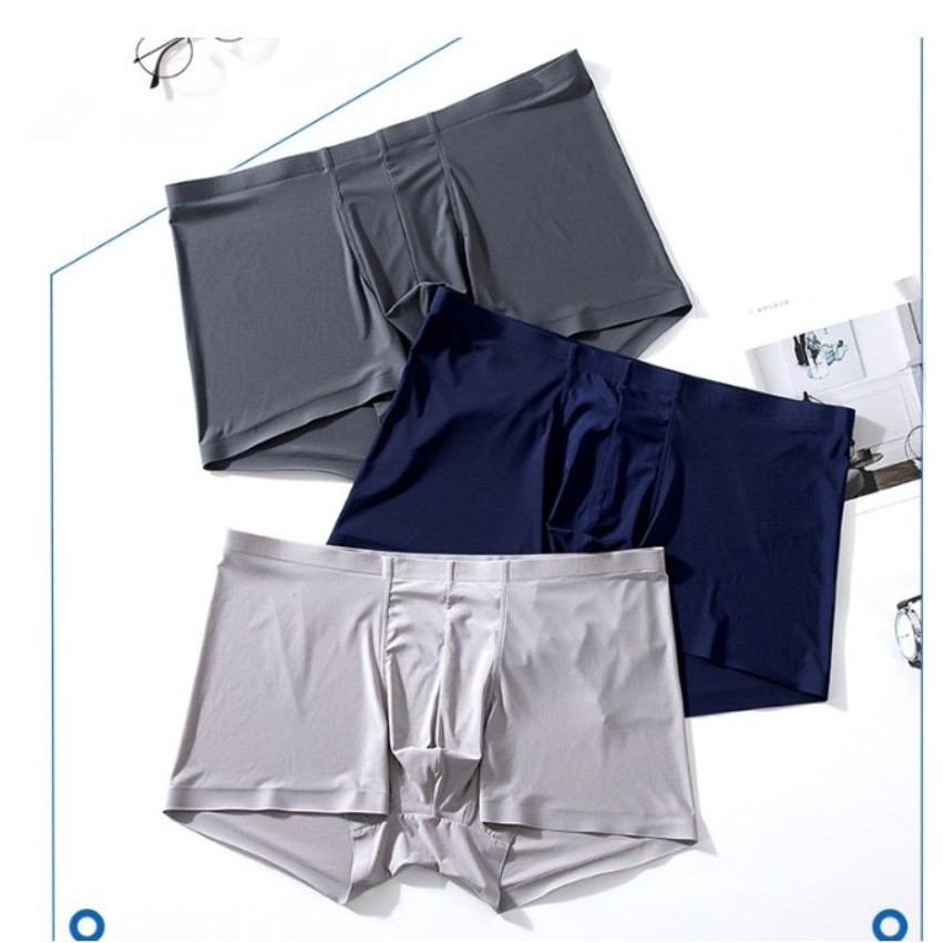 Hộp 4 quần lót boxer nam Sịp đùi thun lạnh cao cấp kháng khuẩn ngăn mùi LOTNAM13