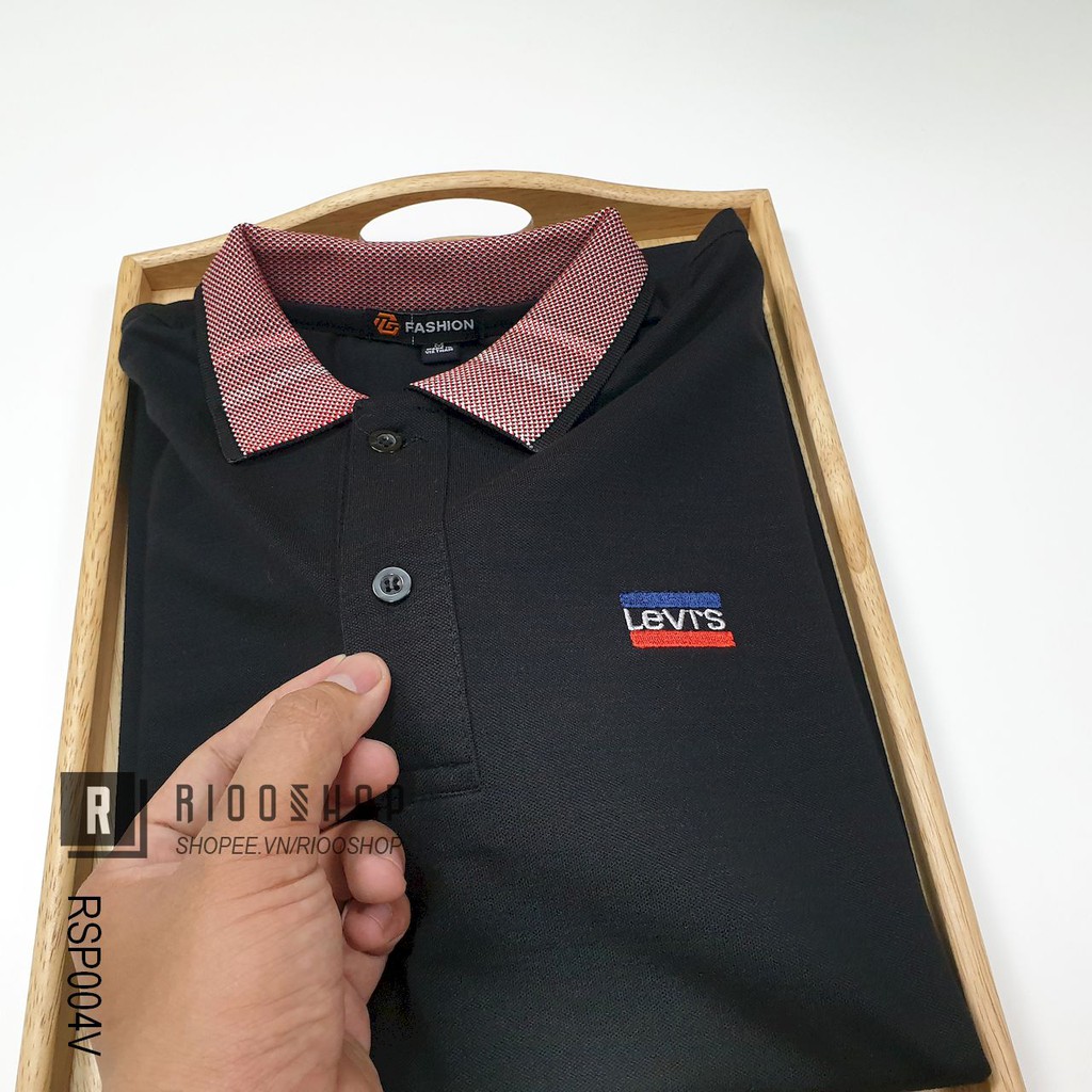 Áo polo nam body, áo thun nam có cổ tay ngắn form body vải xước hàng cao cấp trẻ trung LEV RSP004V Riooshop | BigBuy360 - bigbuy360.vn