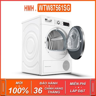 Máy sấy tụ hơi với bơm nhiệt bosch hmh.wtw87561sg 9kg , 14 chương trình sấy