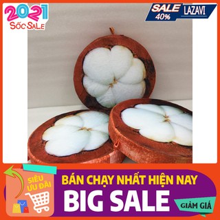 Free ship Gối trái cây hoa quả 3d loại to mẫu quả măng cụt