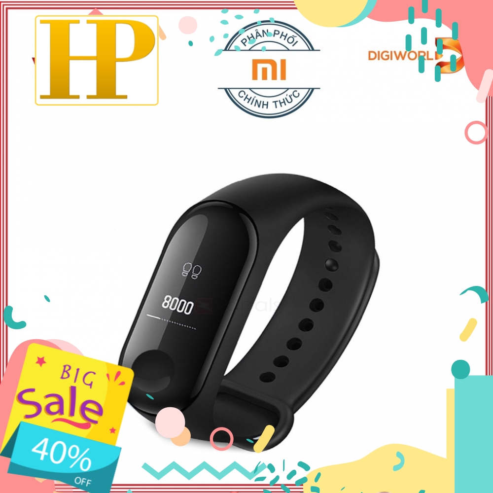 Vòng đeo tay thông minh Xiaomi Mi Band 3 Đen - Hàng Chính Hãng