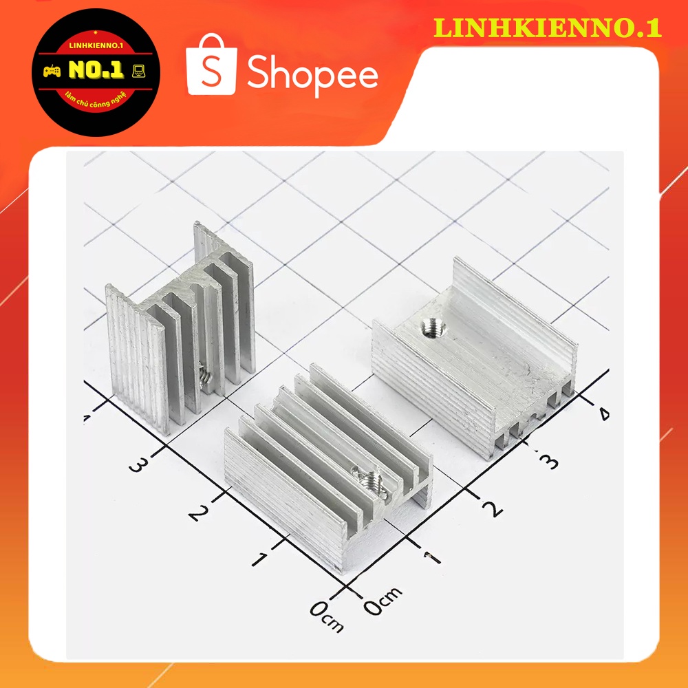 Tản nhiệt nhôm LM78 15x10x20MM TC00 cho lm7805, lm7809, lm7812...