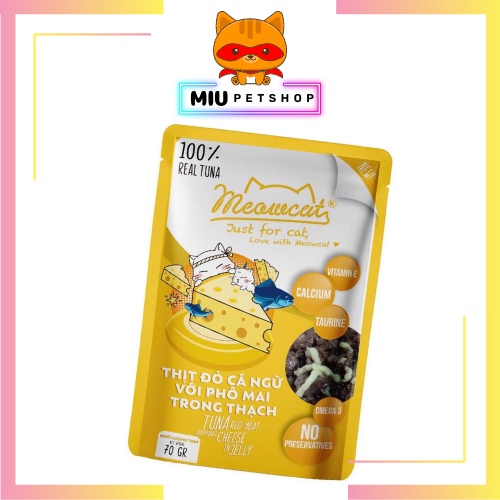 Pate cho mèo Meowcat túi 70gr - pate tiện lợi nhiều dinh dưỡng cho mèo