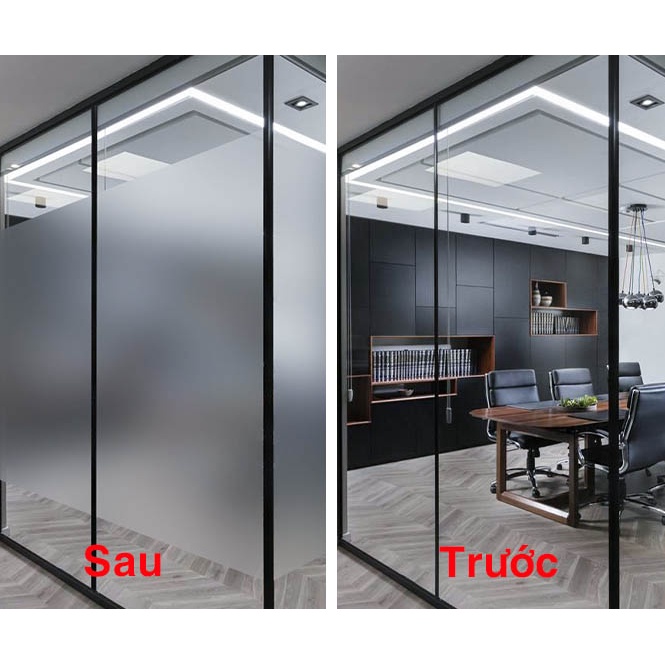 Giấy dán kính decal mờ chống nhìn, bề mặt cát nhám dán cửa sổ phòng ngủ đẹp giá rẻ khổ rộng 1.2m