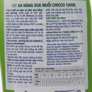 Bình xịt chống muỗi Chicco 100ml