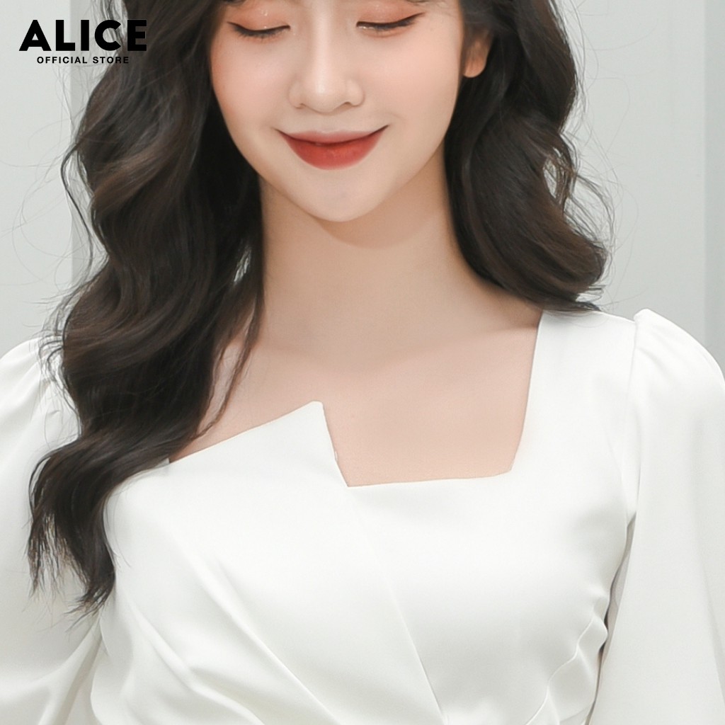 Váy Dự Tiệc Nữ Cổ Vuông ALICE Thiết Kế Dáng Dài Xòe Tay Lỡ Thắt Eo Cho Nữ Đi Chơi, Đi Dự Tiệc V677 | BigBuy360 - bigbuy360.vn