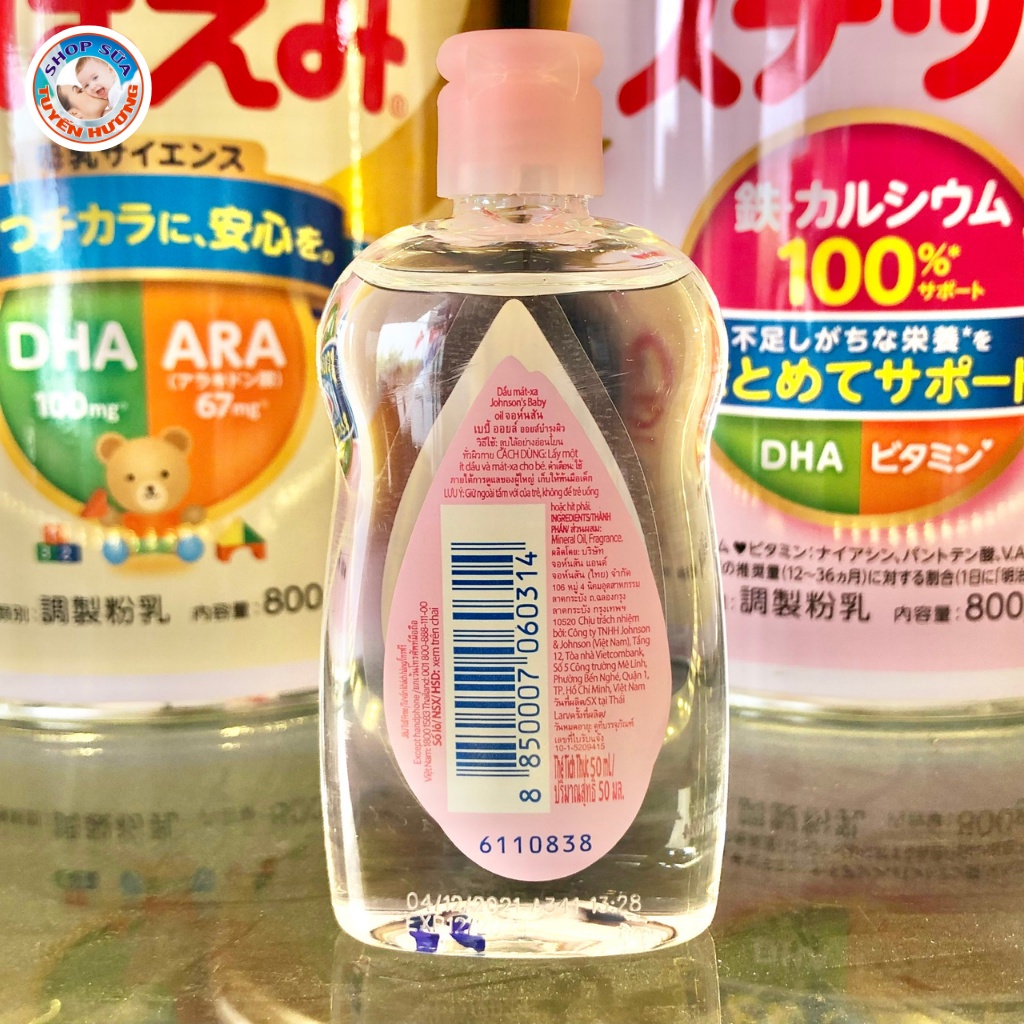 Dầu Massage & Dưỡng ẩm cho bé Johnson's baby oil 50ml