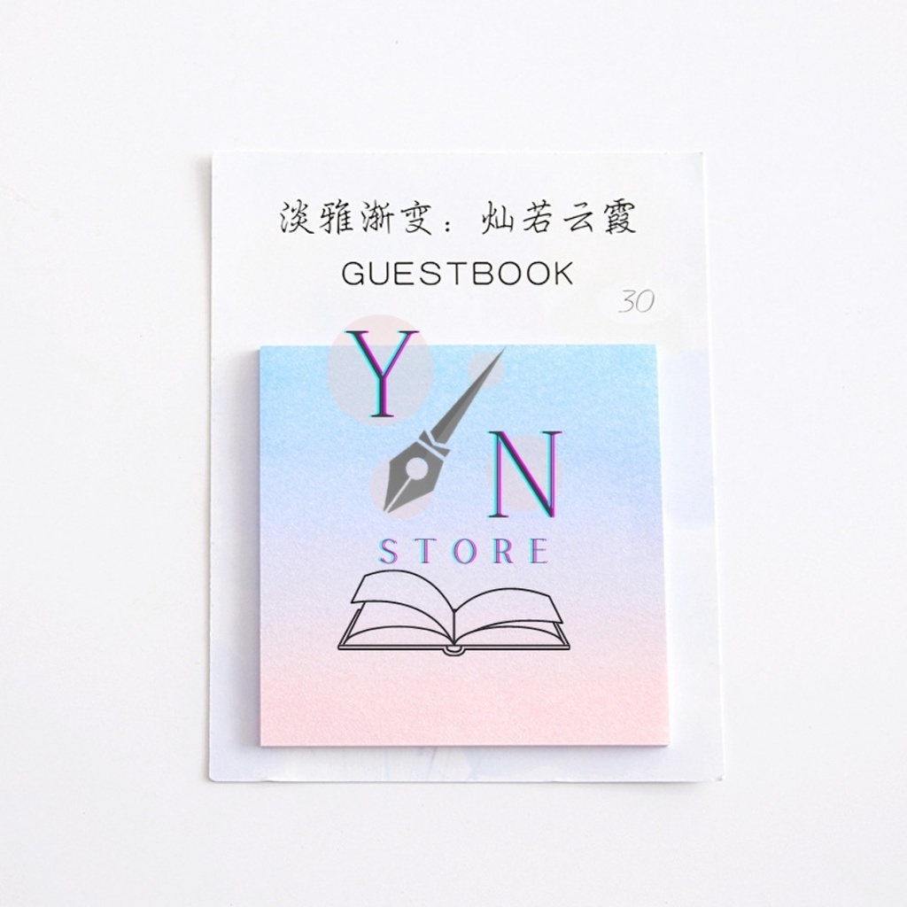 Giấy Note Guestbook Đa Sắc 30 Tờ