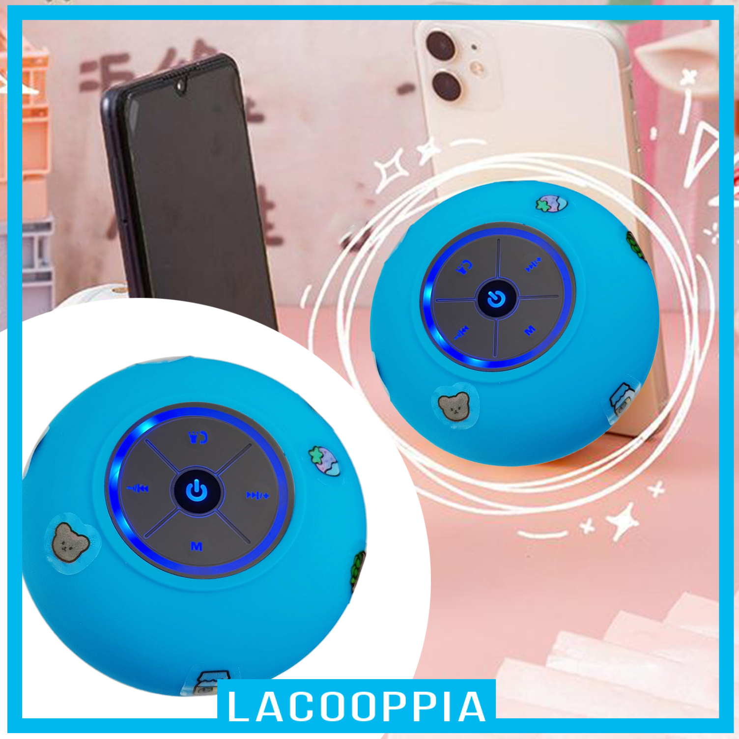 [LACOOPPIA]Bluetooth Shower Speaker Certified Waterproof Wireless