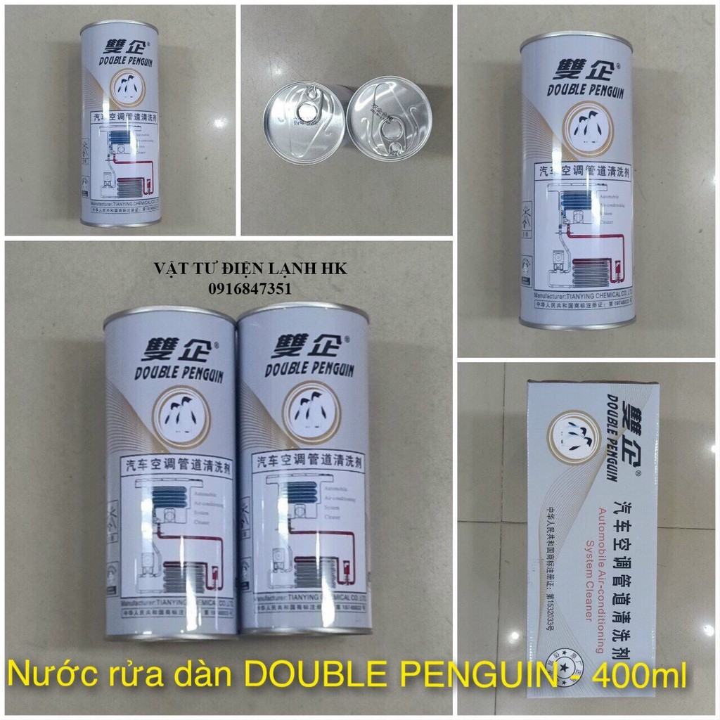 Nước Xúc Rửa Đường Ống Gas Cho Dàn Nóng Dàn Lạnh BIG BANYAN - DOUBLE PENGUIN 400ML Sục rửa giàn máy lạnh ô tô