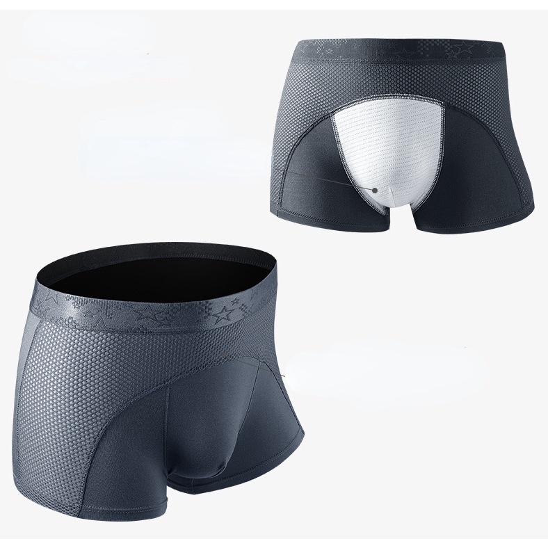 Quần Lót Boxer Vải Lụa Lạnh Mềm Mại Thoáng Khí Thoải Mái Cho Nam 249