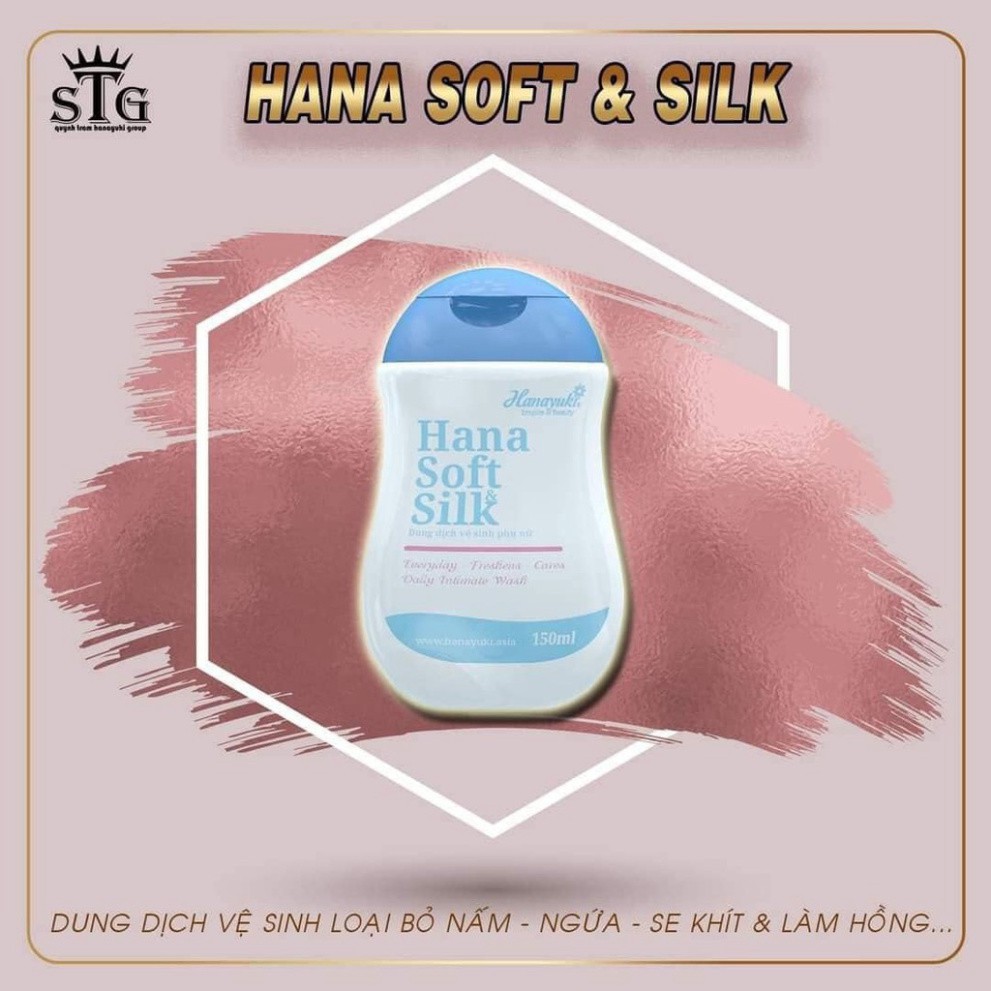 Dung dịch vệ sinh phụ nữ FREESHIP Nước rửa phụ khoa Hana Soft Silk Hanayuki chính hãng