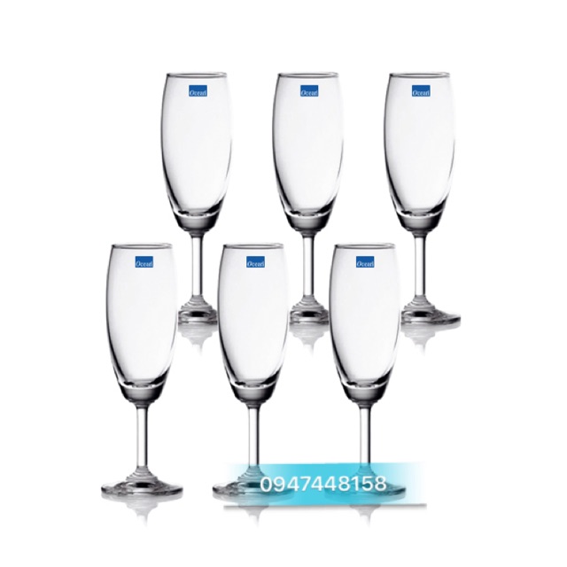 Bộ 6 ly vang ống Ocean 185ml