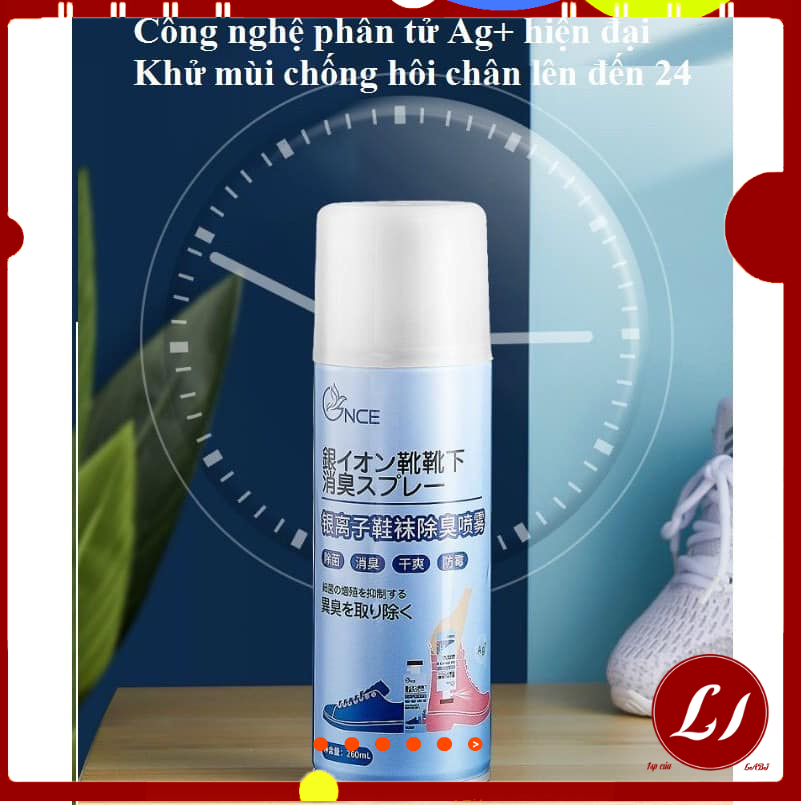 CHAI XỊT GIÀY, khử mùi giày, dép chống hôi chân, diệt khuẩn 260ML