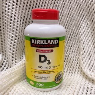 [EXP 2024] [Hàng USA] Vitamin D3 2000IU Kirkland - Vitamin Mặt Trời, 600 viên
