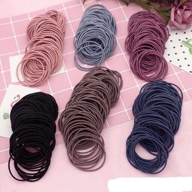 Set dây buộc tóc 100 cái