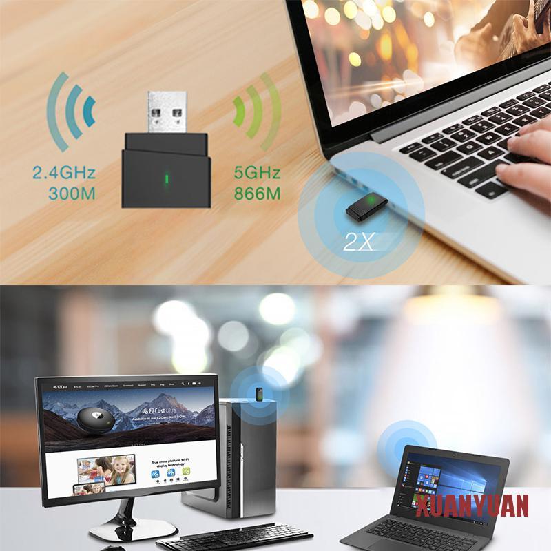 Usb Wifi Không Dây 1200mbps Cổng Kép 5g / 2.4g