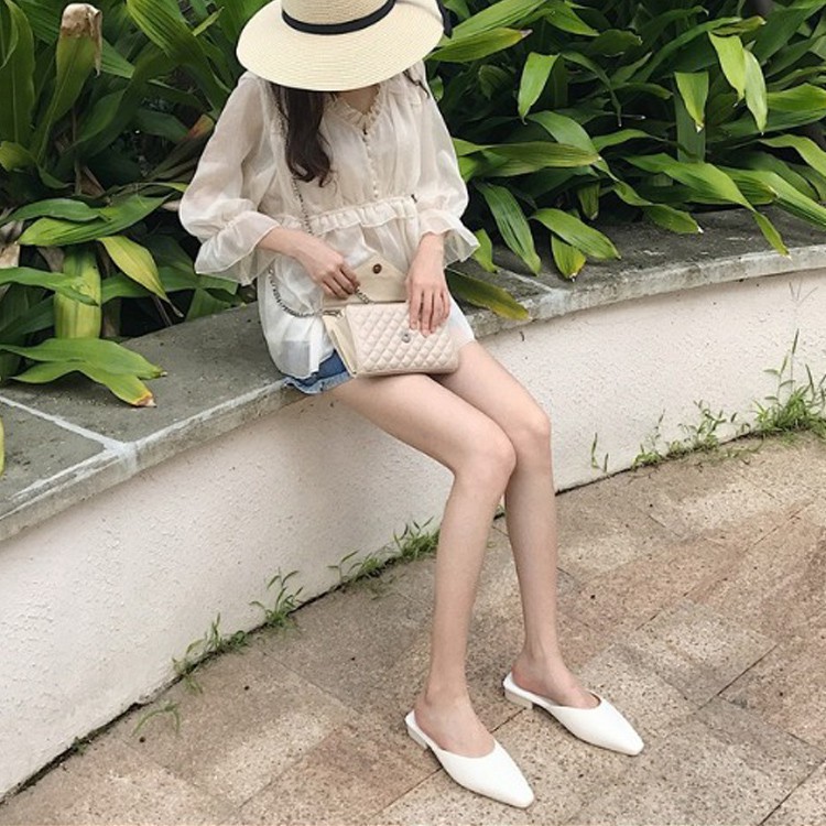 [Sale 3 Ngày] Dép sục nữ đẹp – SU01, dép sục mũi nhọn phù hợp đi làm và đi chơi (Đen, Nâu, Trắng)