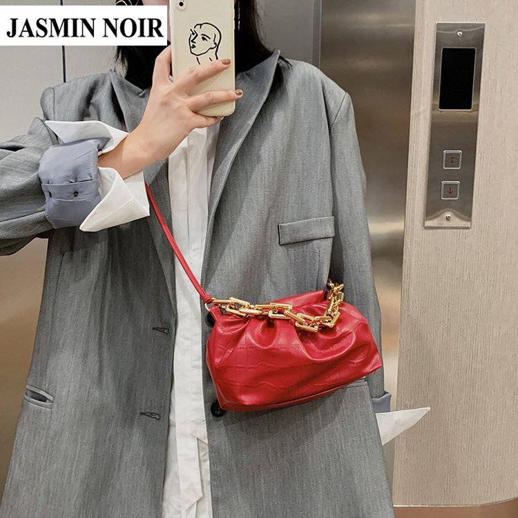 Túi đeo vai JASMIN NOIR giả da cá sấu thiết kế độc đáo thời trang cá tính cho nữ