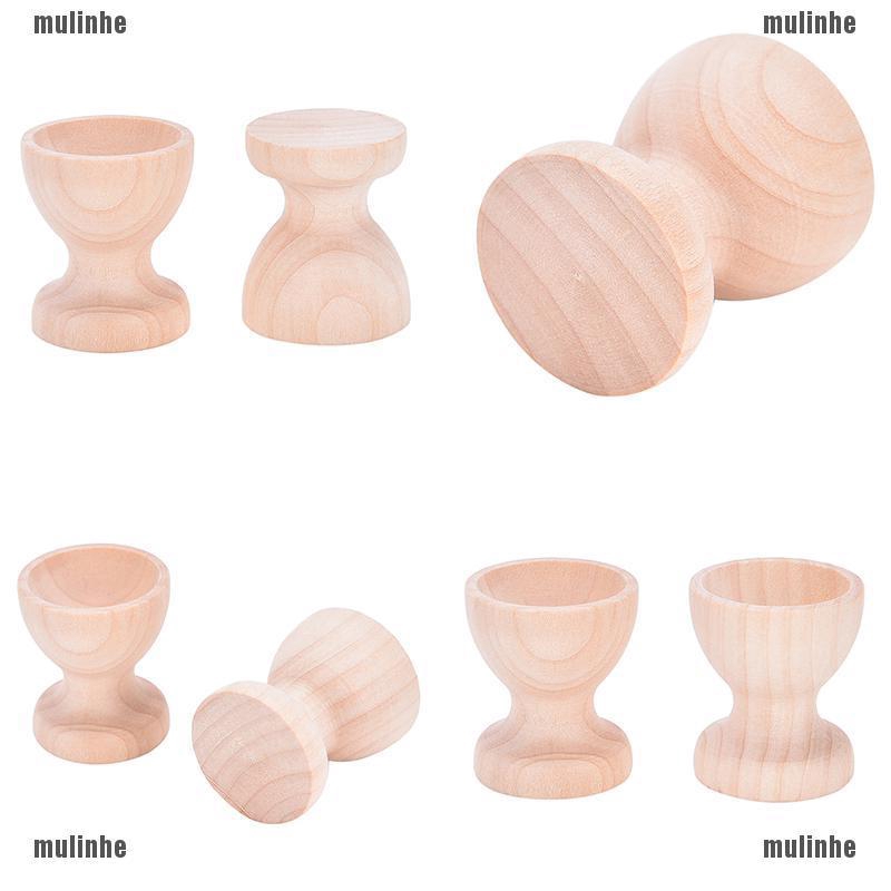 Set 2 cốc gỗ để giữ trứng tiện lợi