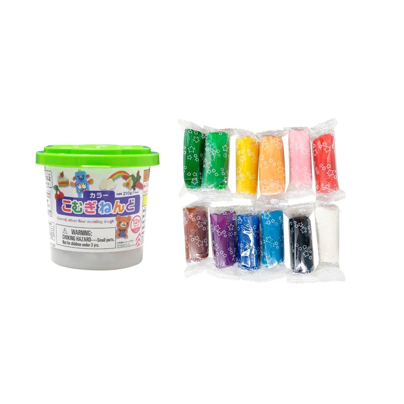 Daiso Đất Sét Colored Wheat-Flour Modeling Dough(12 Colors Sets)