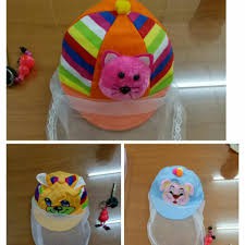 Mũ kèm khăn voan cho bé yêu, nhiều hình ngộ nghĩnh