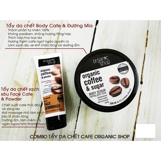 Combo Tẩy da chết Nga Cafe Organic