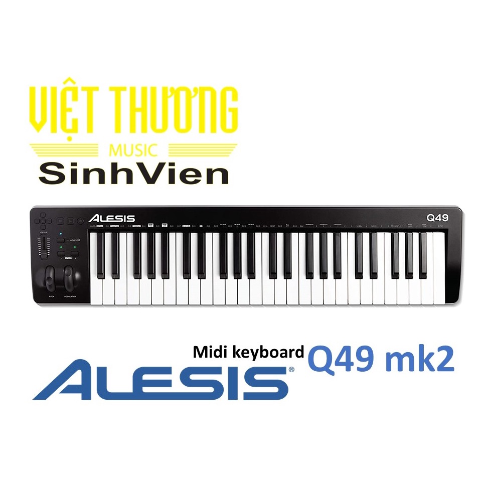 Bàn phím điện tử MIDI Controller chính hãng Alesis Q49 mk2