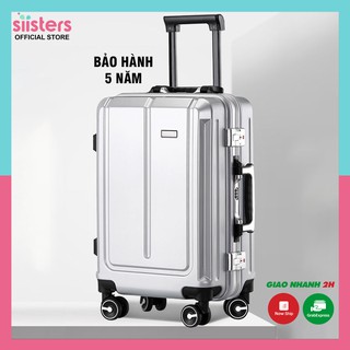 Vali Kéo Du Lịch Khung Nhôm Khoá Sập Hải Quan TSA Cao Cấp Chống Va Đập Trầy Xước Siêu Nhẹ Đàn Hồi Size 20 24 26 INCH