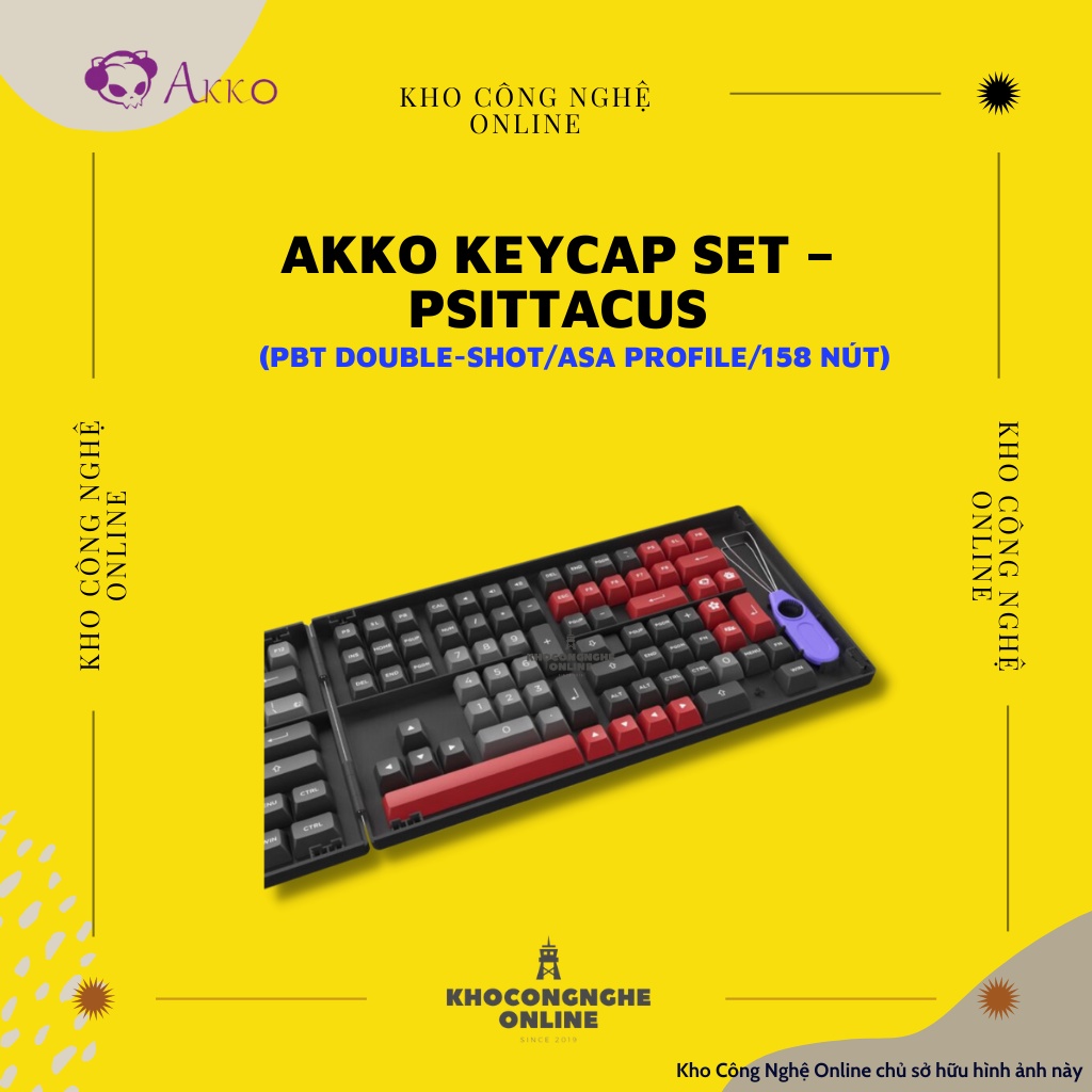 AKKO Keycap set – Psittacus (PBT Double-Shot/ASA profile/158 nút)