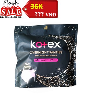 BVS KOTEX BAN ĐÊM DẠNG QUẦN KHÔ THOÁNG - GÓI 2 MIẾNG