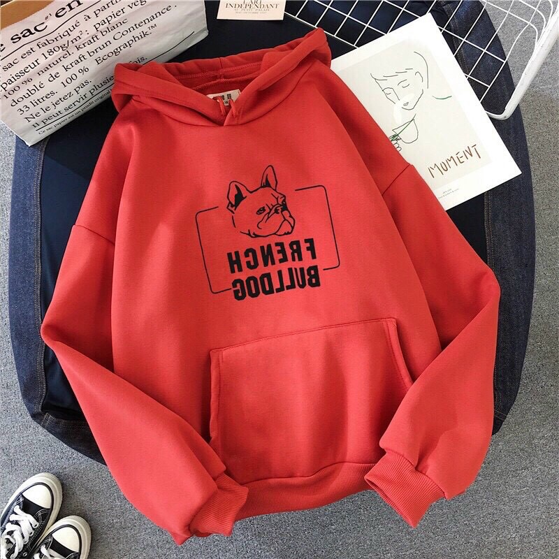 ÁO HOODIE NỈ BÔNG UNISEX CHÓ POPAPOP
