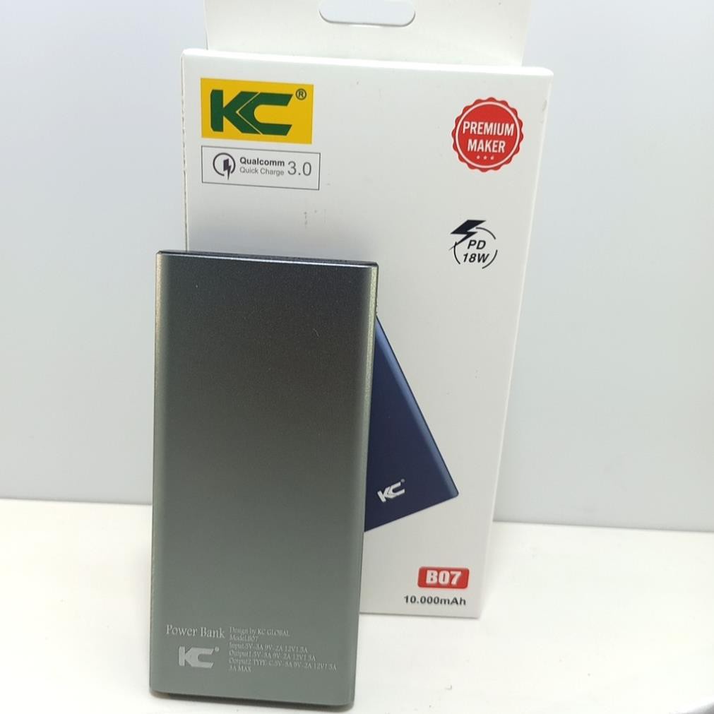 Pin sạc dự phòng 10000 mAh B07 KC chính hãng, hỗ trợ sạc nhanh bảo hành 3 tháng