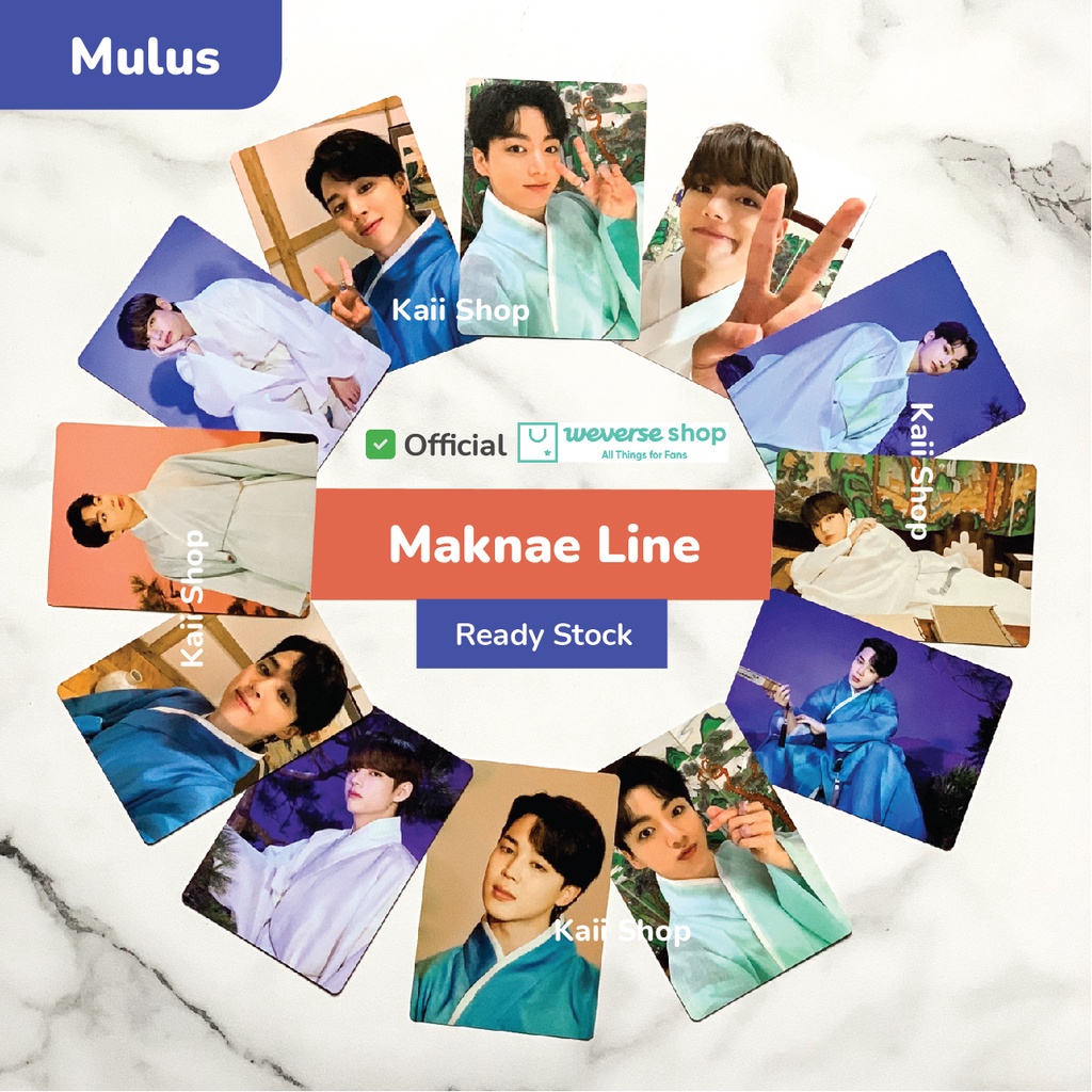 Chính Thức < Thẻ Ảnh Mini Mpc Dalmajung Spc BTS Jimin Taehyung V Jungkook JK - Maknae Line